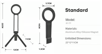 Cilifer®Magnetic Phone Tripod for Phone.  Portable Phone Holder Mini Tripod(Ring-Single-sided magnetic)