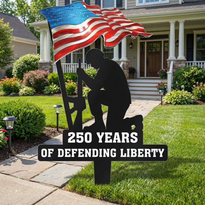 💥🔥 Limited time 57% OFF! First 50 pieces enjoy 57% off! 🔥💥 ✨🇺🇸🗽 23.6 Metal Garden Stake – 🎖️ 250 Years of Defending Liberty
