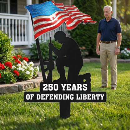 💥🔥 Limited time 57% OFF! First 50 pieces enjoy 57% off! 🔥💥 ✨🇺🇸🗽 23.6 Metal Garden Stake – 🎖️ 250 Years of Defending Liberty