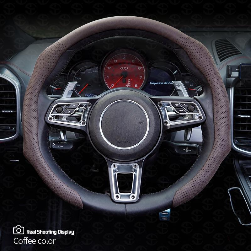 🚗 Leather Car Steering Wheel Cover -Quick Turn Non-Slip Breathable Ultra-CZTICLE®Thin Coverfor Four Seasons Car Accessories-Versatile🚗M1