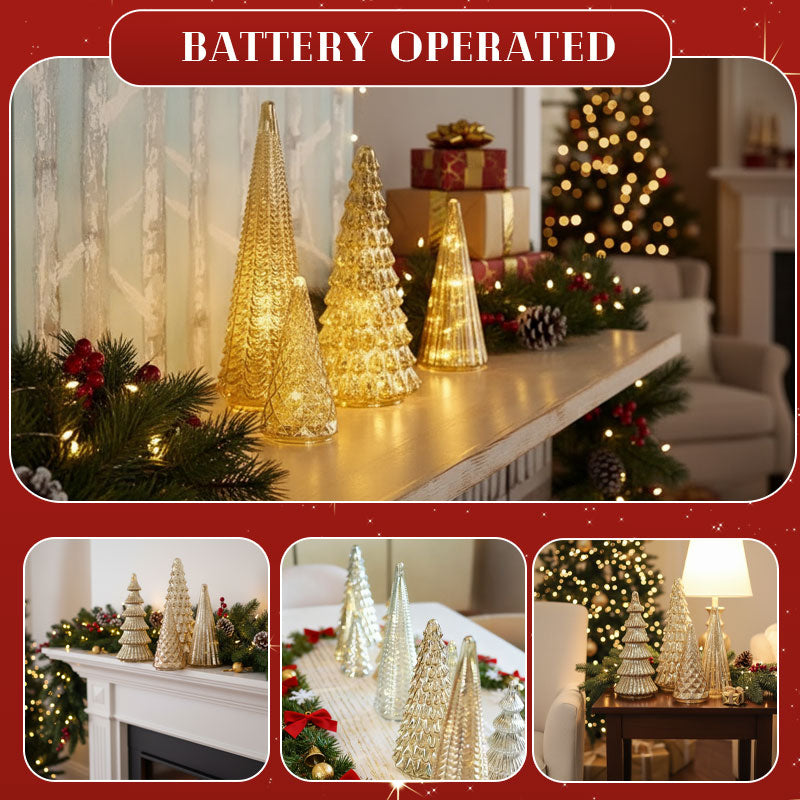 ✨ Sparkling Christmas – 5-piece crystal glass moon set with lights✨M1