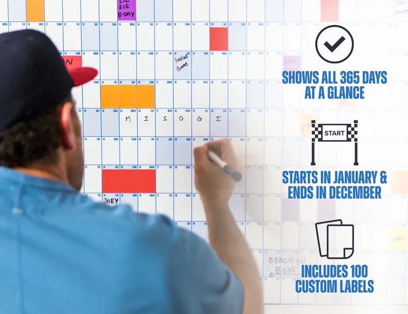 Cilifer®📅2026 Wall Calendar - Flexible Dry-Erase Material ✍️Design Your Amazing Year!🏃