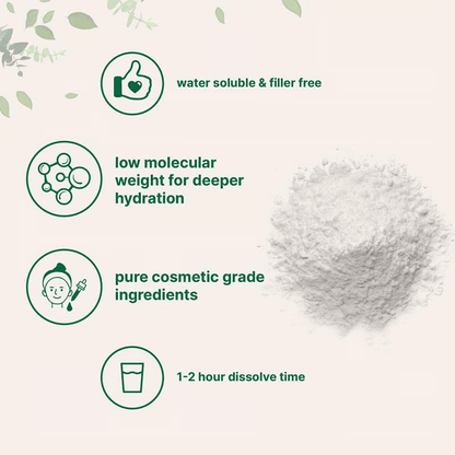 Luhaka® Hyaluronic Acid Powder DIY Facial Serum. Skin Hydration Care Formula M1