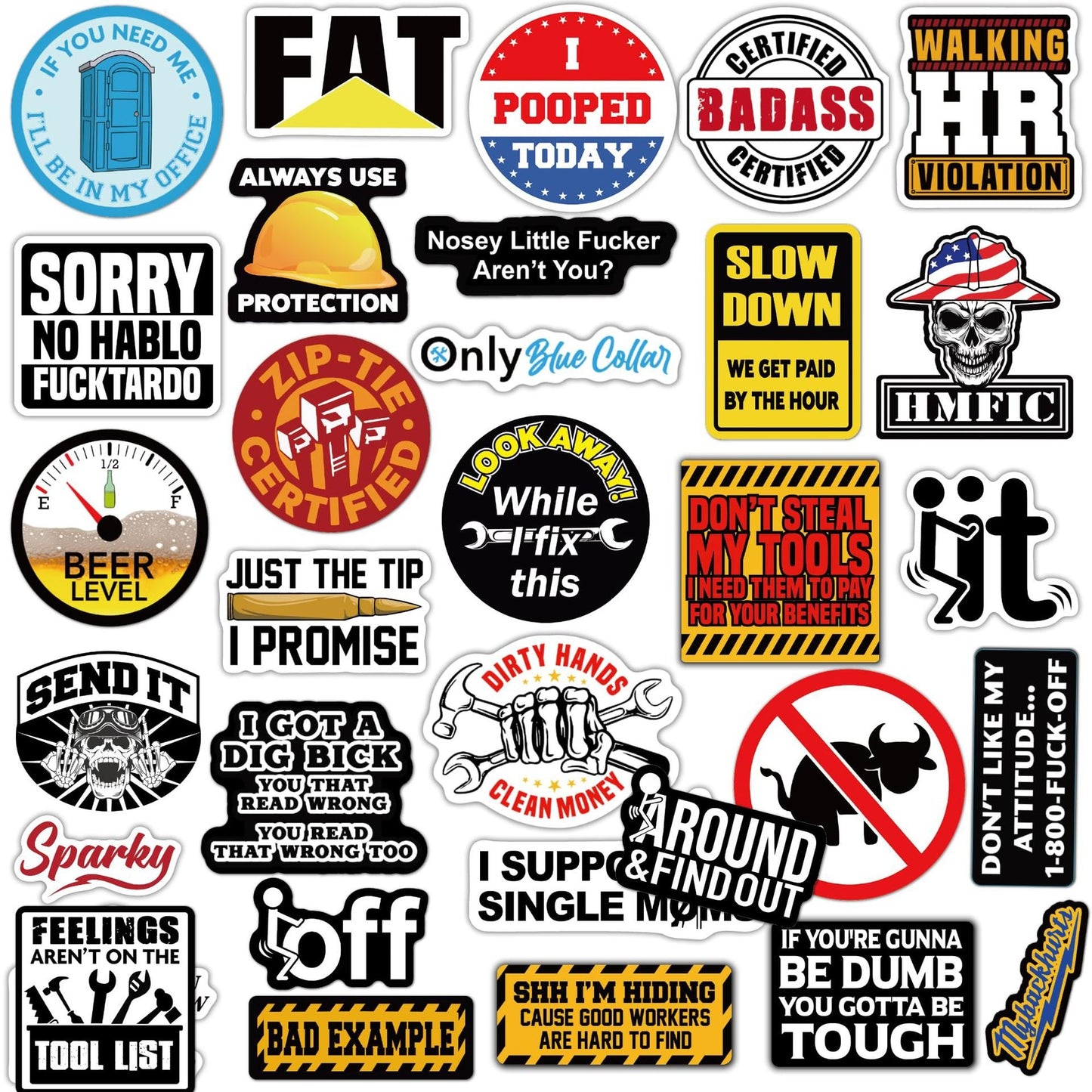 Cilifer®   🔥LAST DAY 49% OFF - 🔥150Pcs Blue Collar Funny Stickers 👷‍♂️