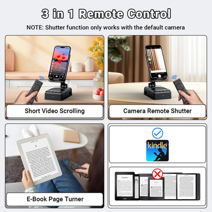 Wireless Speaker Cellphone Stand withRemote Control for  Scrolling,📲🤳🏻Rechargeable Portable Mobile Tablet Stand, Giftsfor Family Friends SmartphoneMount, BacktoSchool