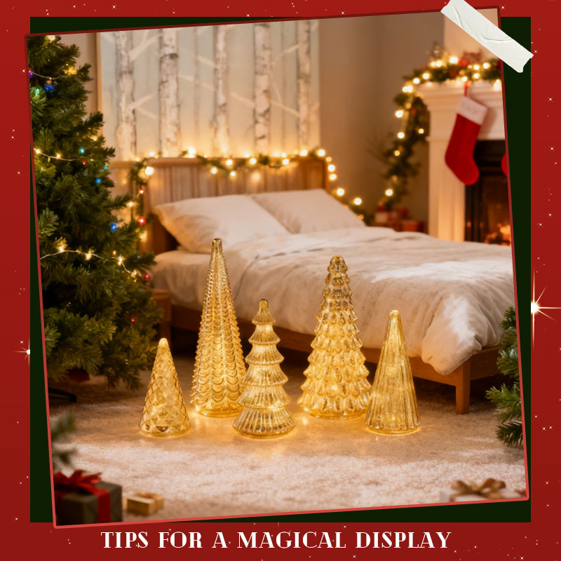 ✨ Sparkling Christmas – 5-piece crystal glass moon set with lights✨M1