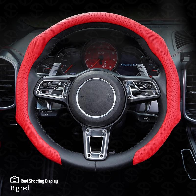🚗 Leather Car Steering Wheel Cover -Quick Turn Non-Slip Breathable Ultra-CZTICLE®Thin Coverfor Four Seasons Car Accessories-Versatile🚗M1