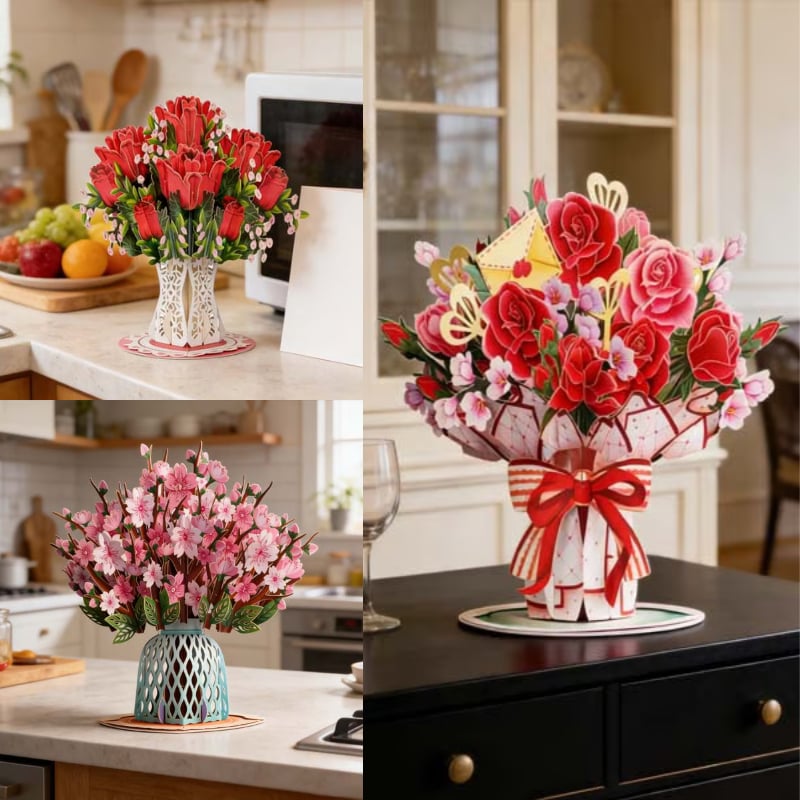 Cilifer® 🏆35K+ SOLD! 🌼💌 Forever-Blooming 3D Flower Pop-Up Card– Personalized Love Message & Everlasting Bloom 🎁