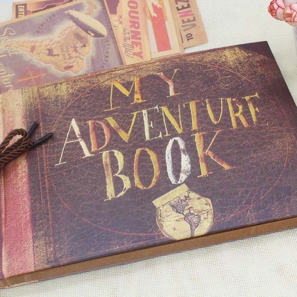 Cilifer® 📅Hardcover & Durability Line-📚 Our Adventure Book Scrapbook -❤️Retro Style Letter Cover. Perfect for Travel & Memories