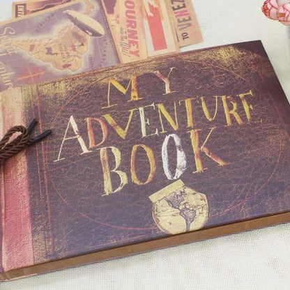 Cilifer® 📅Hardcover & Durability Line-📚 Our Adventure Book Scrapbook -❤️Retro Style Letter Cover. Perfect for Travel & Memories