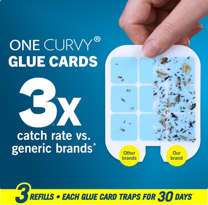 One® Plug-In Fly Trap – No Mess (Device + 5 Glue Cards) M5