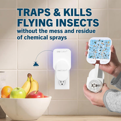 One® Plug-In Fly Trap – No Mess (Device + 5 Glue Cards) M5