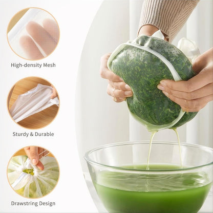 🏆 60K+ SOLD! 🌿✨ Food-Grade Nylon Filter Bag – Smooth Nut Milks. Juices & Easy Straining