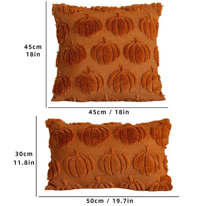 🎃Pumpkin Pattern Cushion Cover, 1 Count HarvestFestival Themed Throw Pillow Cover without FillerSquare Pillowcase for Home Living RoomBedroom Sofa Couch✨Halloween Home Decorations🎃M1