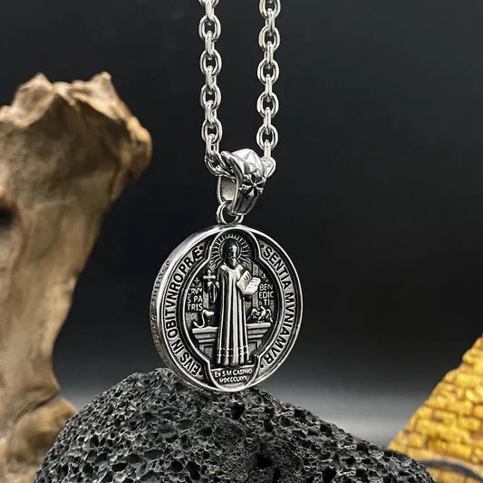 Oneswear® 🔥Last Day 50% OFF -✝️Saint Benedict Medal Pendant Necklace🎁Buy 2 Get 1 Free  M1