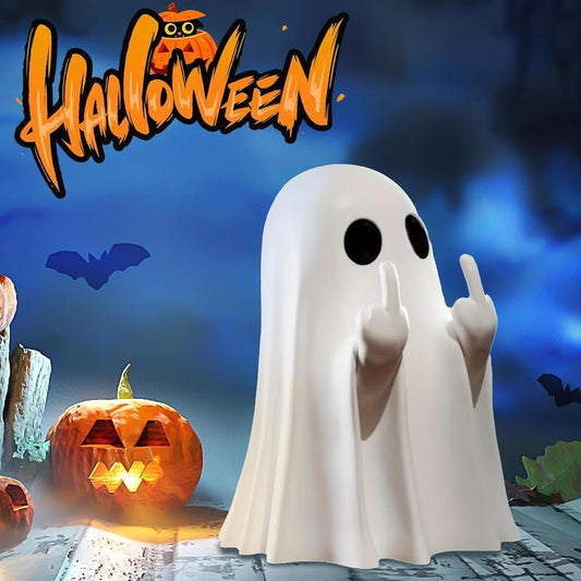 Ghost Design Ornament, 👻🎃Cute Ghost Decoration,Spooky Resin Sculpture, CZTICLE®  Halloween Decorationfor Indoor and Porch Decor