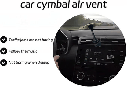 🎶 Make Your Driving More Fun  - Car Crash Cymbal Easy Installation And Rugged For Car Vent Outlet Make Your Driving More Fun Universal Automotive Interior Accessories Car Crash Cymbal Air Vent 🚗M4