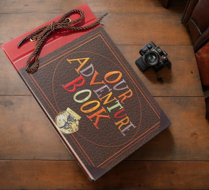 Cilifer® 📅Hardcover & Durability Line-📚 Our Adventure Book Scrapbook -❤️Retro Style Letter Cover. Perfect for Travel & Memories