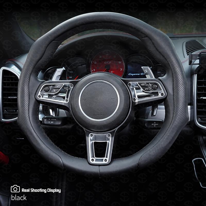 🚗 Leather Car Steering Wheel Cover -Quick Turn Non-Slip Breathable Ultra-CZTICLE®Thin Coverfor Four Seasons Car Accessories-Versatile🚗M1