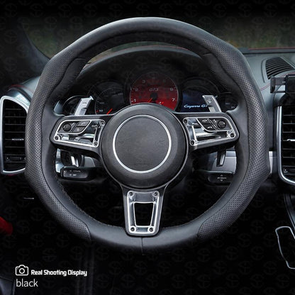🚗 Leather Car Steering Wheel Cover -Quick Turn Non-Slip Breathable Ultra-CZTICLE®Thin Coverfor Four Seasons Car Accessories-Versatile🚗M1