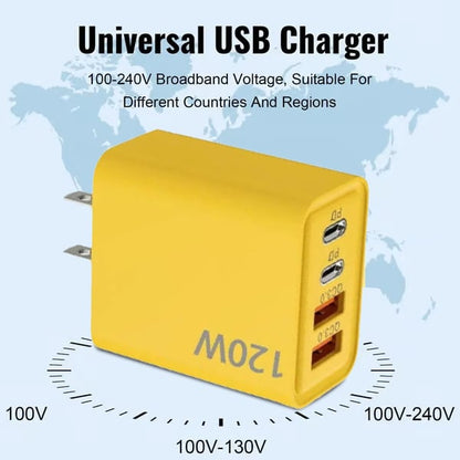 ⚡Buy 1 Get 1 Free(2 Pcs)🔥Portable Fast Charger. Type C/USB A Dual Ports Adapter.4 in 1 Fast Charging Cable & Data Sync