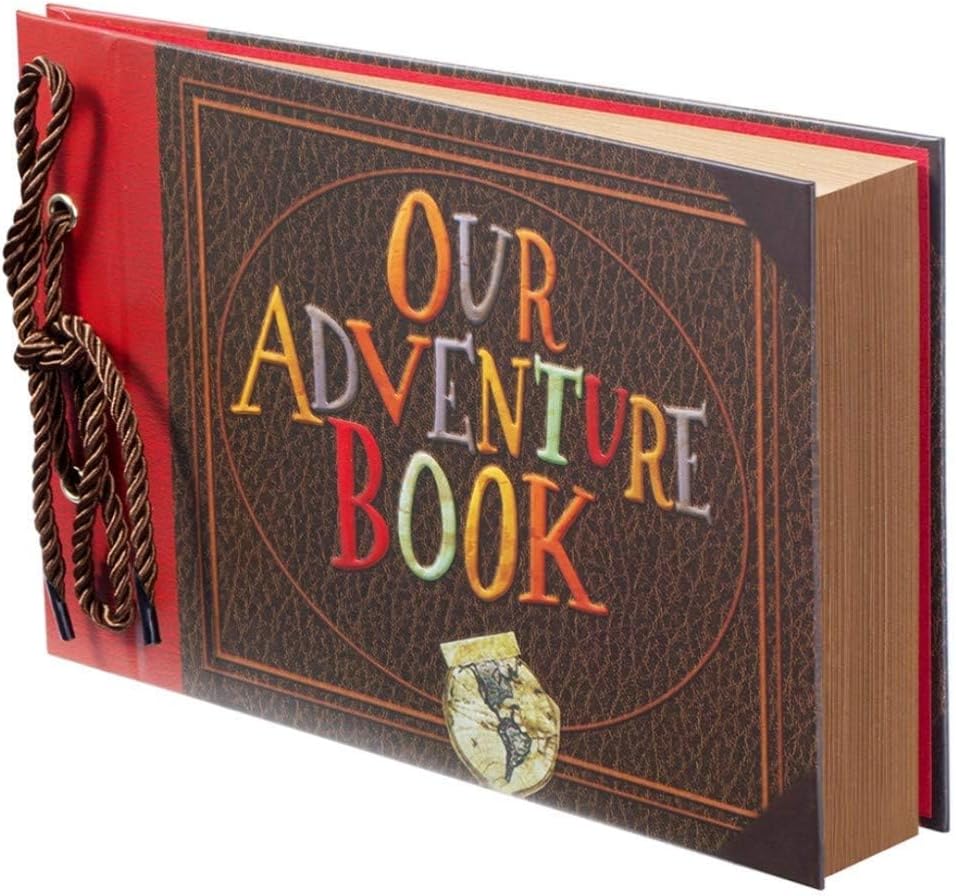 Cilifer® 📅Hardcover & Durability Line-📚 Our Adventure Book Scrapbook -❤️Retro Style Letter Cover. Perfect for Travel & Memories