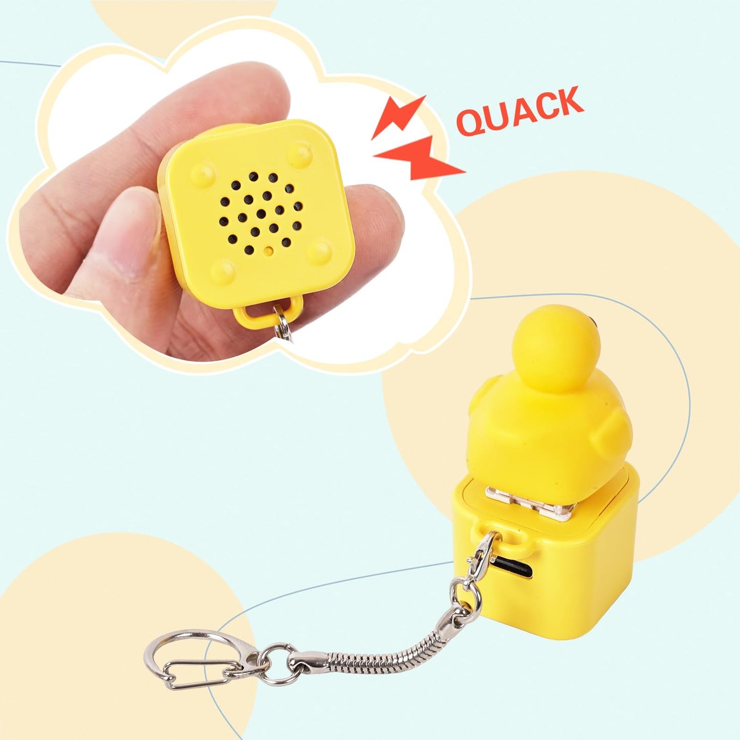 Frog Croaking Fidget Toy - Rechargeable Frog Croaking Keychain. Frog Croaking Stress Reliever with Colorful Lights. Fun & Portable Anxiety Relief Toy🐸M1