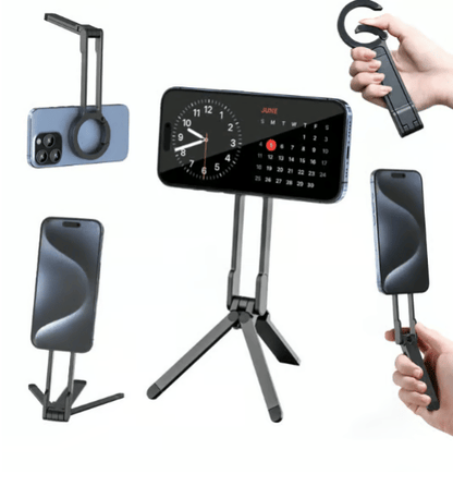 Cilifer®Magnetic Phone Tripod for Phone.  Portable Phone Holder Mini Tripod(Ring-Single-sided magnetic)