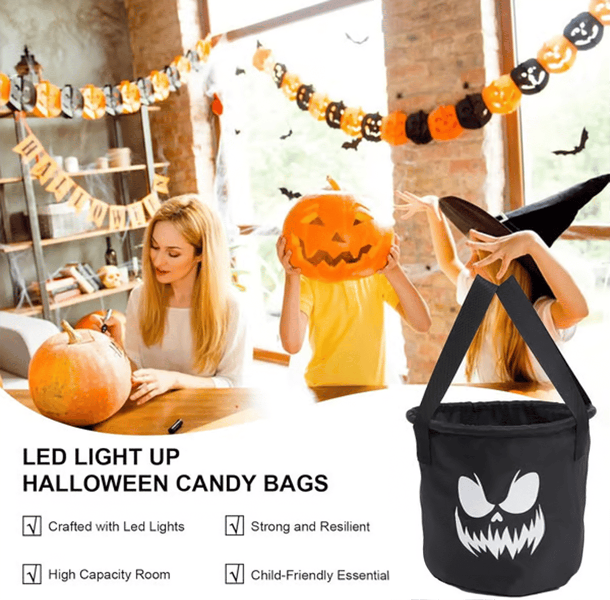 🏆Flash Sale⚡ 50K+ SOLD! Almost Gone-💥Light Up Halloween Baskets🎃M1