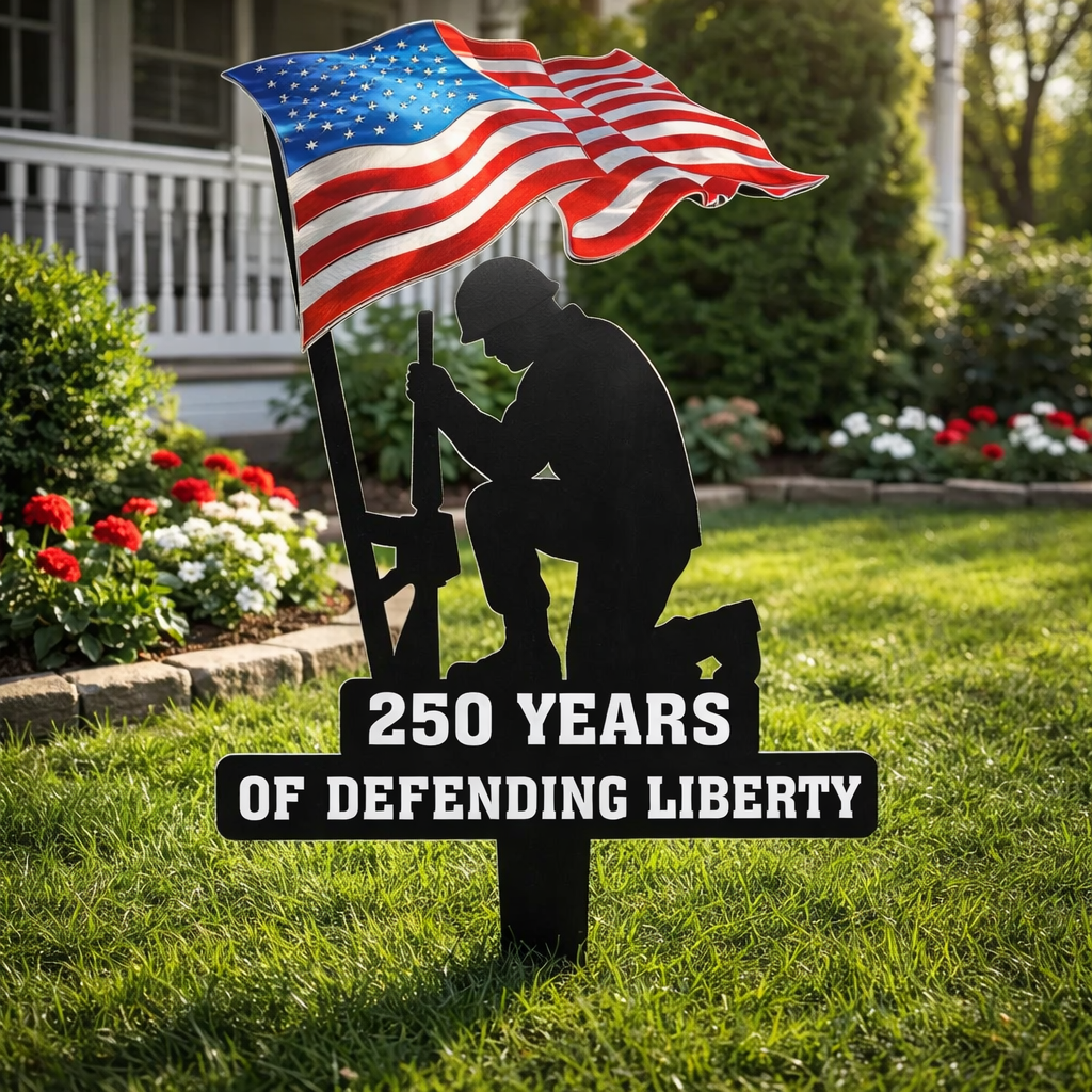 💥🔥 Limited time 57% OFF! First 50 pieces enjoy 57% off! 🔥💥 ✨🇺🇸🗽 23.6 Metal Garden Stake – 🎖️ 250 Years of Defending Liberty
