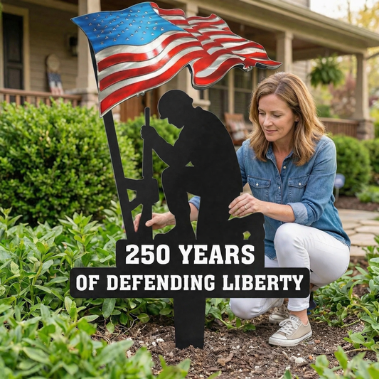 💥🔥 Limited time 57% OFF! First 50 pieces enjoy 57% off! 🔥💥 ✨🇺🇸🗽 23.6 Metal Garden Stake – 🎖️ 250 Years of Defending Liberty