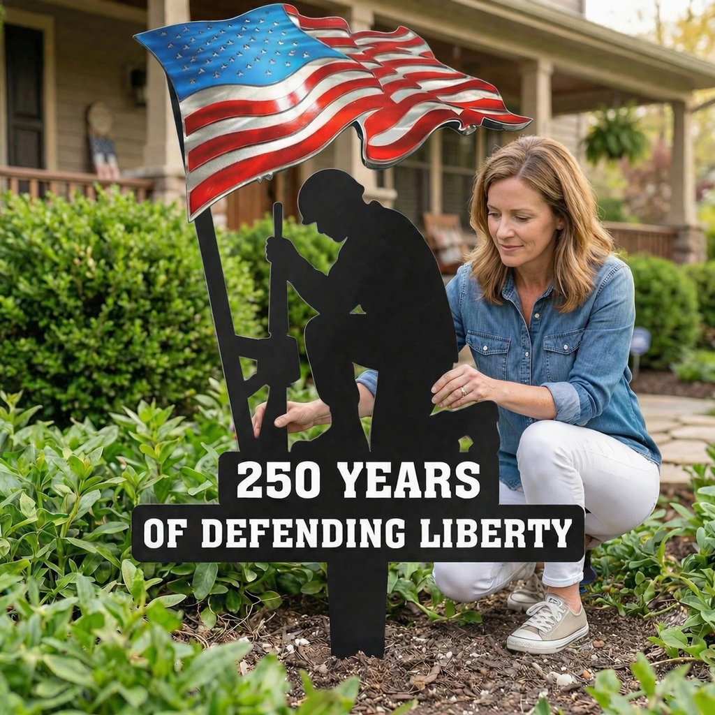 💥🔥 Limited time 57% OFF! First 50 pieces enjoy 57% off! 🔥💥 ✨🇺🇸🗽 23.6 Metal Garden Stake – 🎖️ 250 Years of Defending Liberty