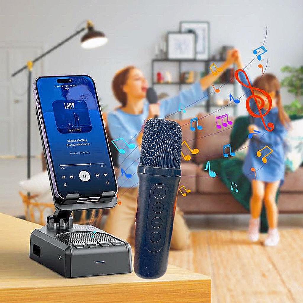 Wireless Speaker Cellphone Stand withRemote Control for  Scrolling,📲🤳🏻Rechargeable Portable Mobile Tablet Stand, Giftsfor Family Friends SmartphoneMount, BacktoSchool