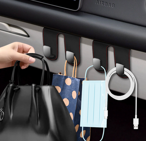Premium Leather Glove Box Hook with Leather Hooks