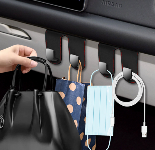 Premium Leather Glove Box Hook with Leather Hooks