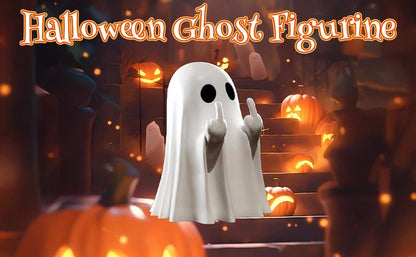 Ghost Design Ornament, 👻🎃Cute Ghost Decoration,Spooky Resin Sculpture, CZTICLE®  Halloween Decorationfor Indoor and Porch Decor M2