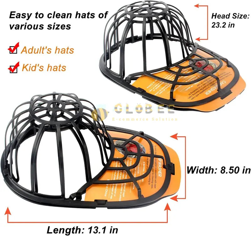 🧢GES Hat Washer For Baseball Caps, Durable Hat Washer Hat Cleaner for Baseball Caps Black Dishwasher Safe Laundry Accessories🧢M6