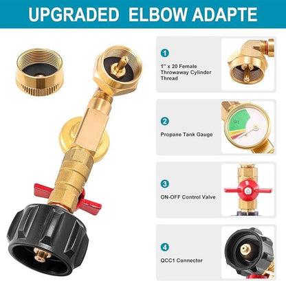 Cilifer®🔥LAST DAY 50% OFF - Top-Rated Propane Refill Elbow Adapter (With Tank Gauge) M2