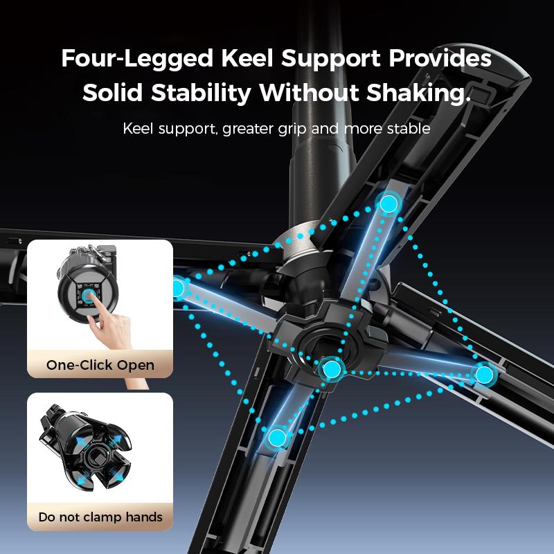 2025 New 4-in-1 Multifunctional Magnetic miniSelfie Stick with 360° Rotation Compact Cilifer® Bluetooth Control Magnetic PhoneHolder for Selfies Video Recording VloggingCompatible with Most Phones -StabilizerCamera,Maxinum extend to 16 inches📲M1