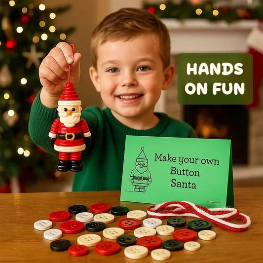 ☃️ DIY Button Snowman Ornament Kit-Button Santa Claus🎄-Elf🧚Angel👼decorate pendant Christmas tree✨M4