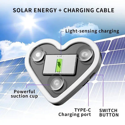Cilifer®🔥Last Day Promotion 49% OFF🔥 - Solar Powered Wireless LED Heart Shape C-Pillar Neon Light