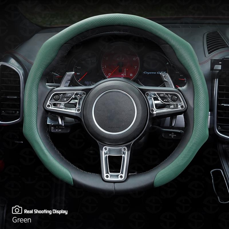 🚗 Leather Car Steering Wheel Cover -Quick Turn Non-Slip Breathable Ultra-CZTICLE®Thin Coverfor Four Seasons Car Accessories-Versatile🚗M1