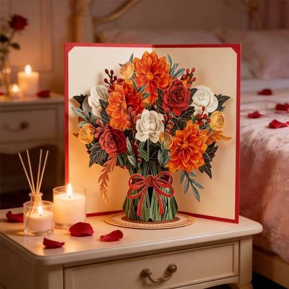 Cilifer® 🏆35K+ SOLD! 🌼💌 Forever-Blooming 3D Flower Pop-Up Card– Personalized Love Message & Everlasting Bloom 🎁