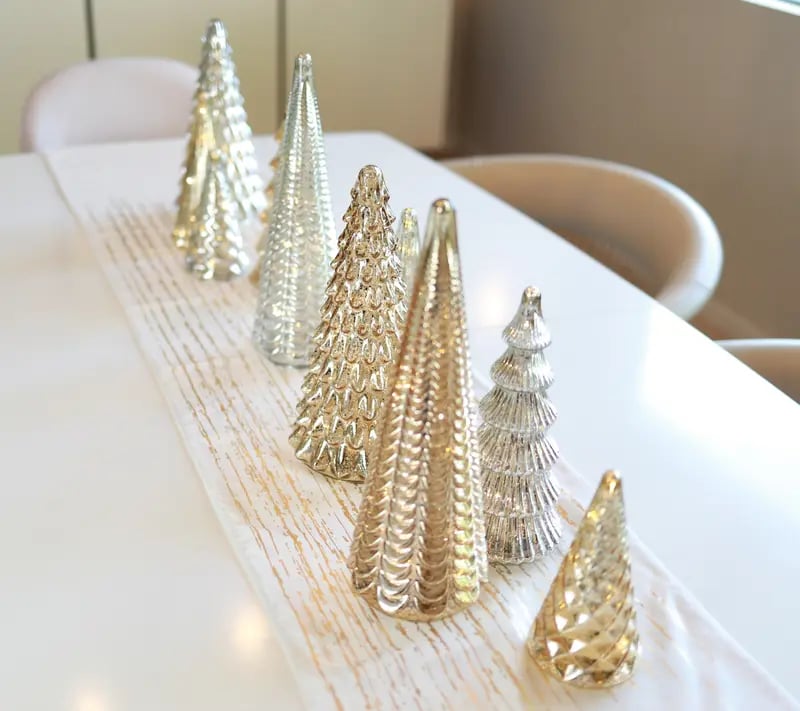 ✨ Sparkling Christmas – 5-piece crystal glass moon set with lights✨M1
