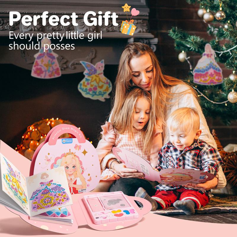 🎨 Special Diamond Painting & PrincessBook Makeup Craft Kits Foil Art Books 🎨🎁Set Playon Paper,LUCKYSONG® Art Educational Toys Crafts Kit for GirlHandcraft Back to School🌈M3