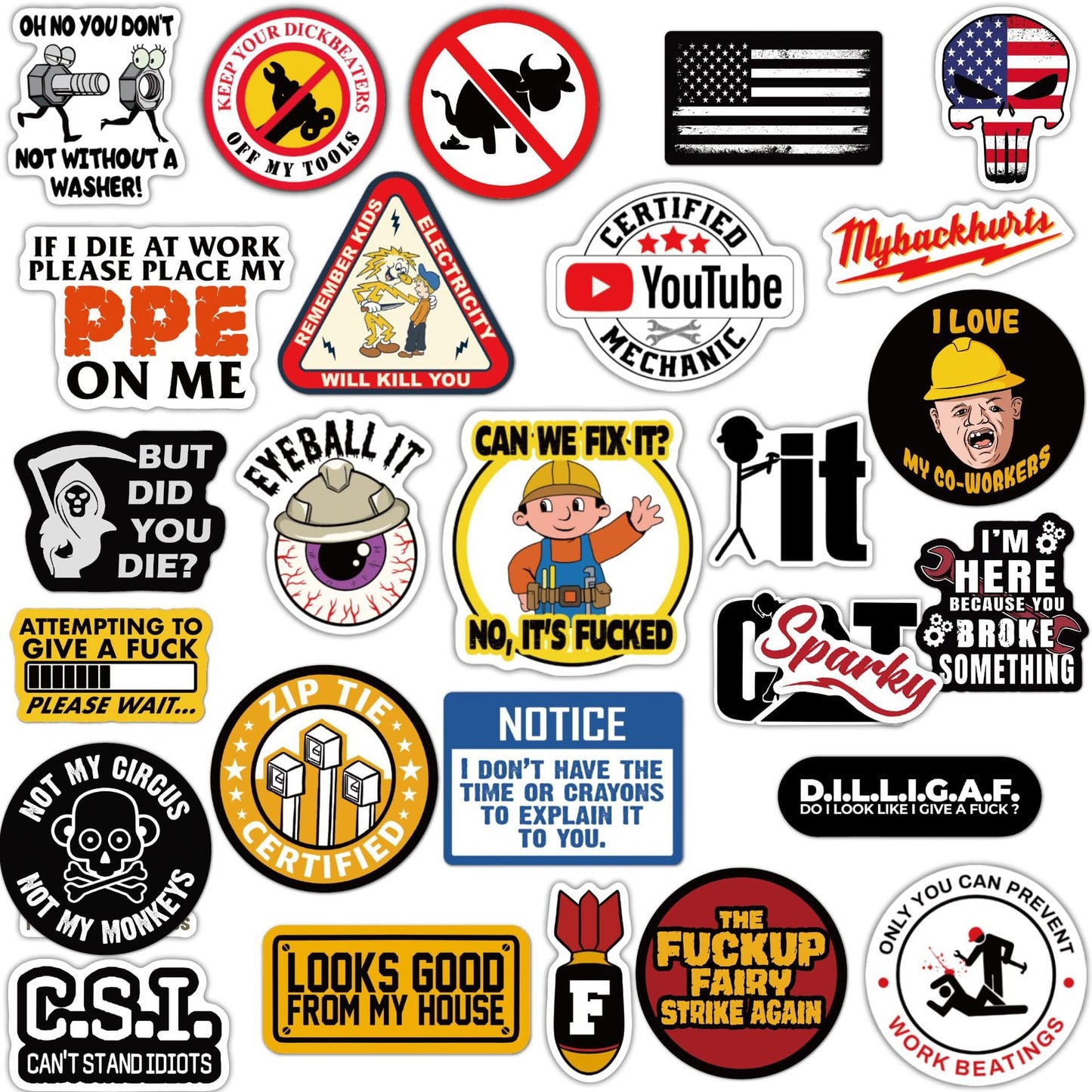 Cilifer®   🔥LAST DAY 49% OFF - 🔥150Pcs Blue Collar Funny Stickers 👷‍♂️