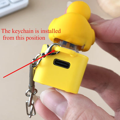 Frog Croaking Fidget Toy - Rechargeable Frog Croaking Keychain. Frog Croaking Stress Reliever with Colorful Lights. Fun & Portable Anxiety Relief Toy🐸M1