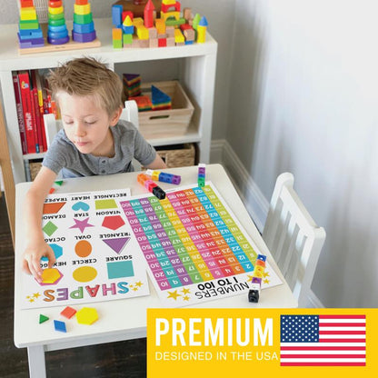 📚🌈Colorful Educational Posters |Wise Mom's Choice😉 LUCKYSONG® Set of 16Classroom Supplies Charts Kindergarten LearningLaminated💞Mother's love📚back to school🎒M5