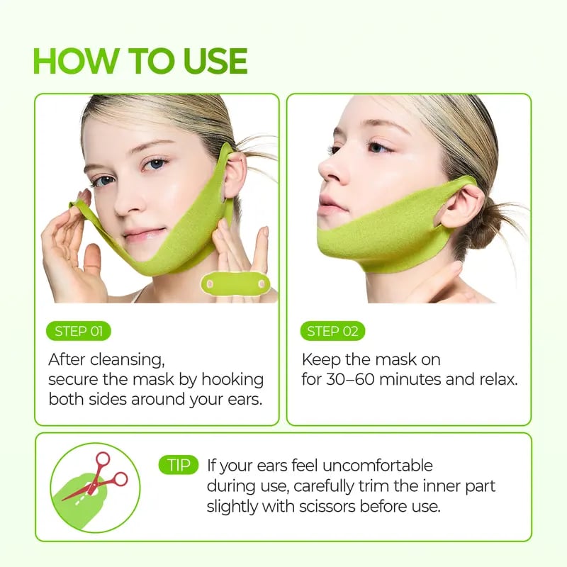 Luhaka®	🌿V-Lifting Mewing Band – Cactus Cooling. Reduces Puffiness & Tightens Pores