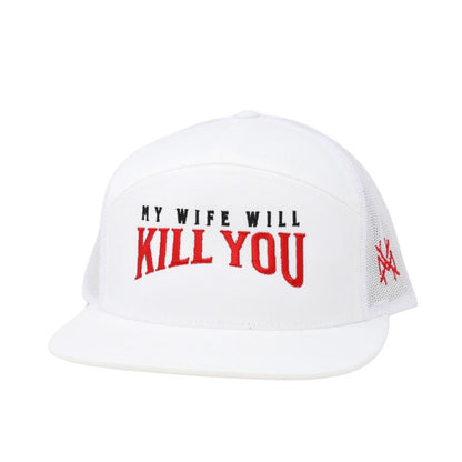 My Wife Will Kill You Embroidered Trucker Hat M5